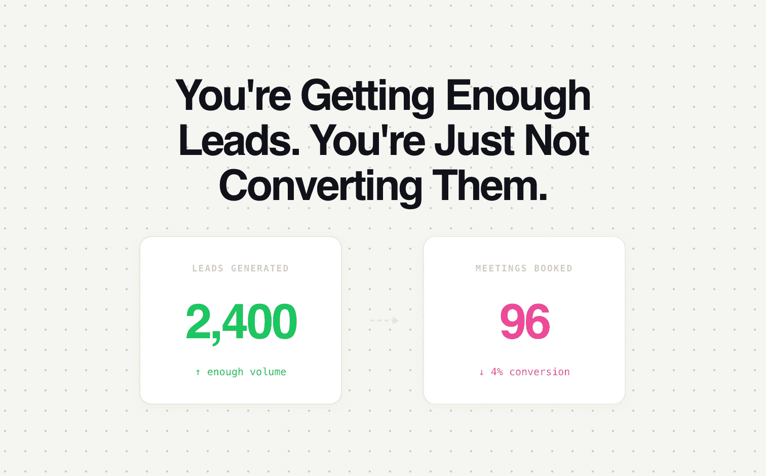 You're Getting Enough Leads. You're Just Not Converting Them.