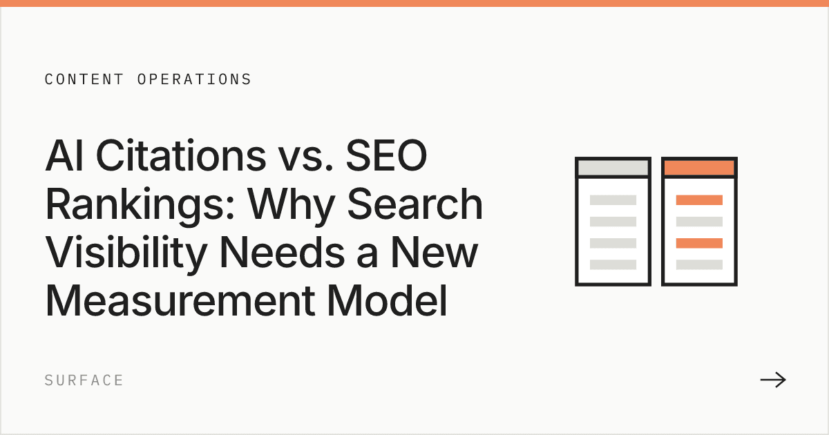 AI Citations vs. SEO Rankings: Why Search Visibility Needs a New Measurement Model