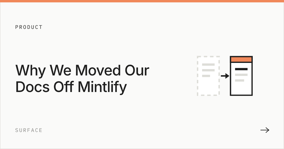Why We Moved Our Docs Off Mintlify