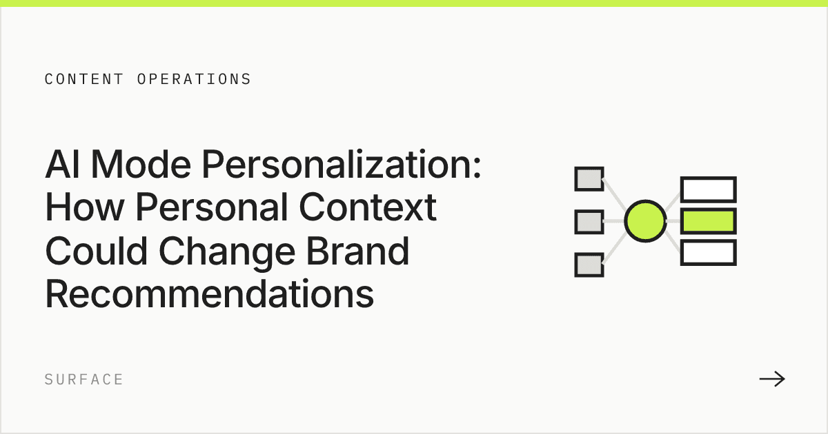 AI Mode Personalization: How Personal Context Could Change Brand Recommendations