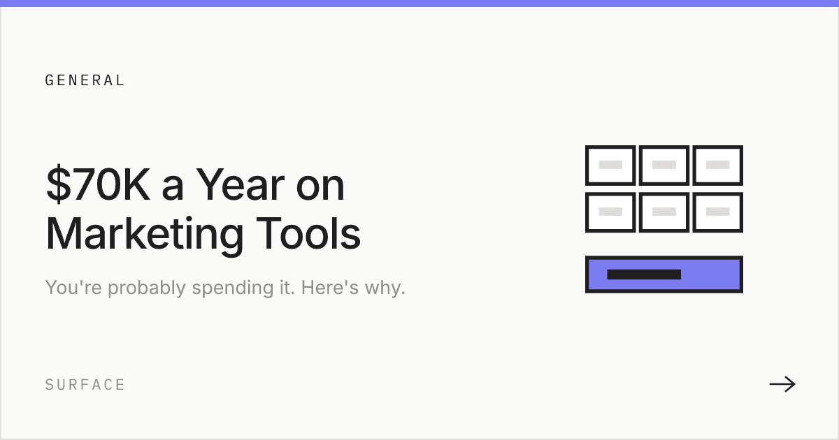 You're Probably Spending $70K+ a Year on Marketing Tools. Here's Why.